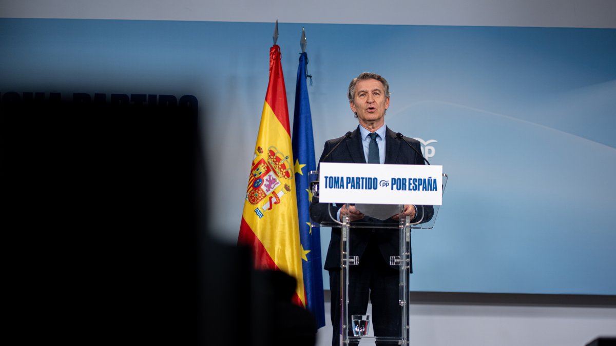 El presidente del Partido Popular, Alberto Núñez Feijóo.