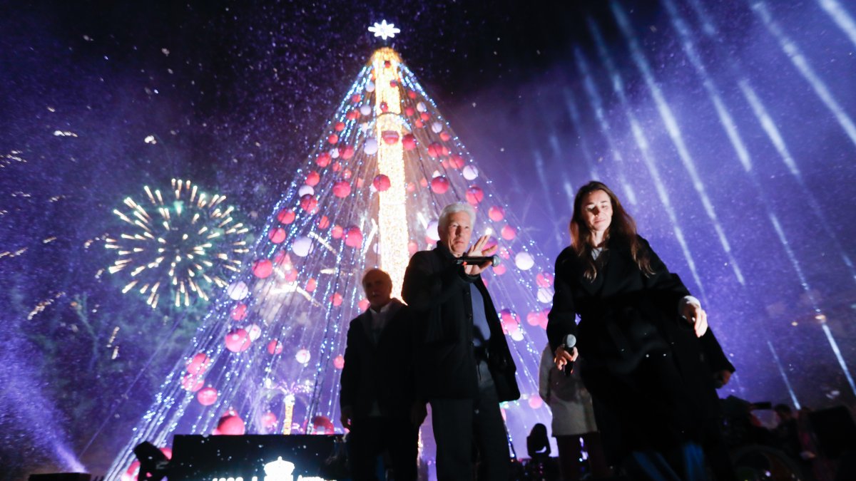 Richard Gere, en el encendido de las luces de Navidad de Murcia.