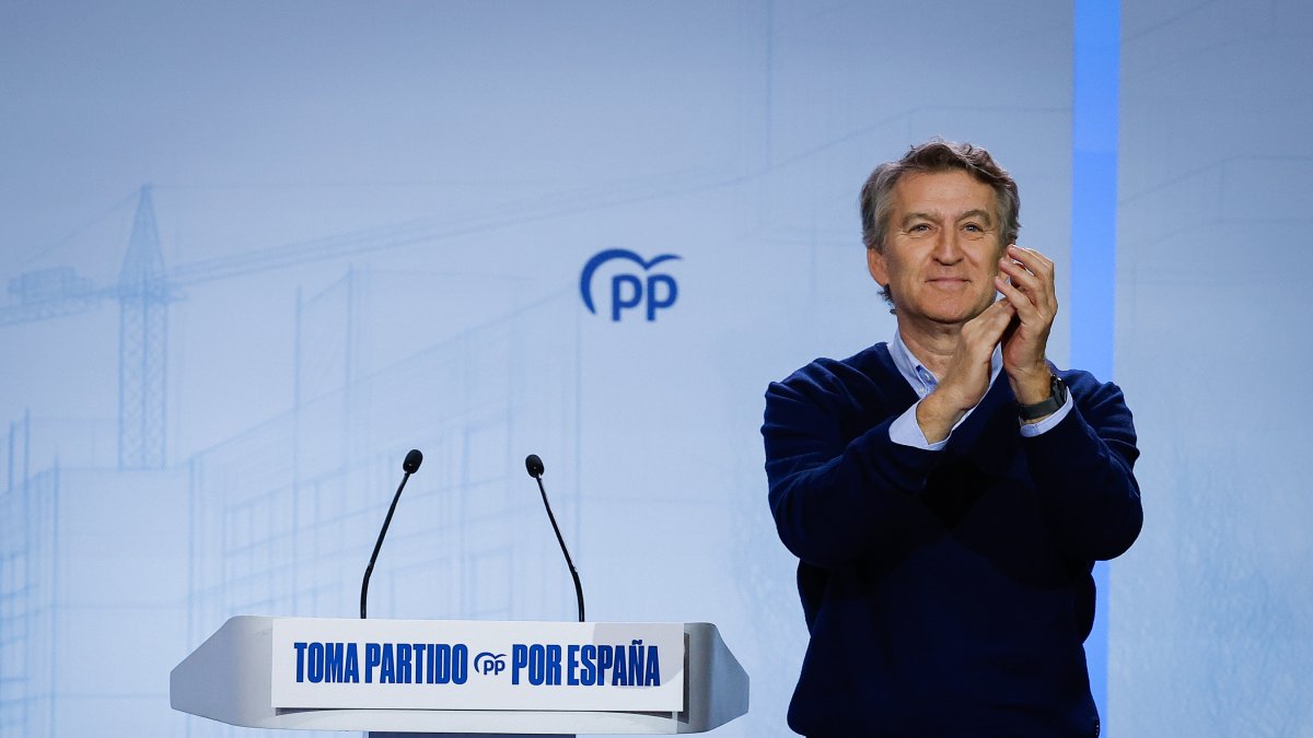 El presidente del Partido Popular, Alberto Núñez Feijóo