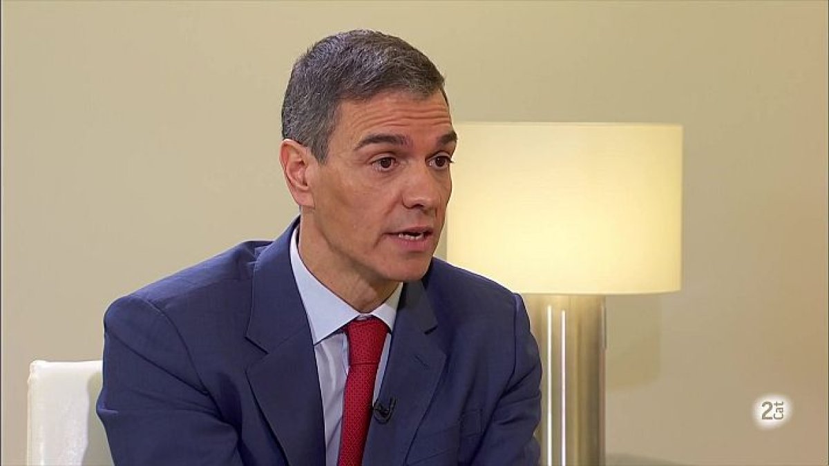 Pedro Sánchez en la entrevista con Gemma Nierga.