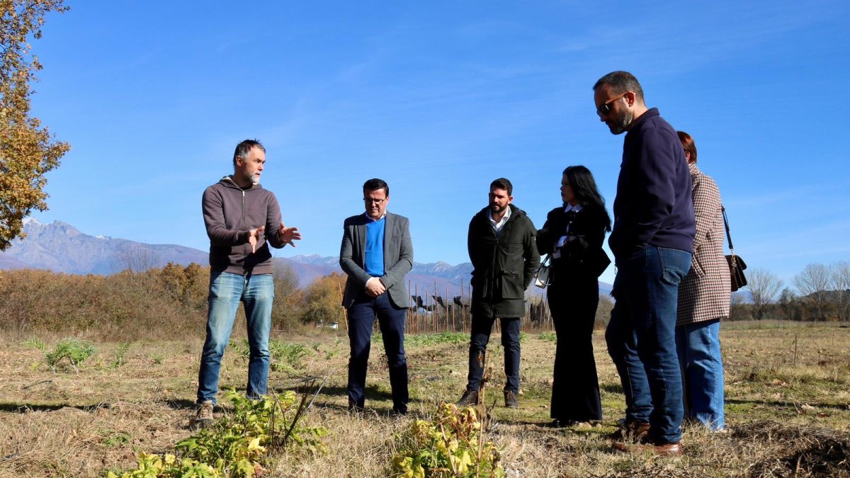 Miguel Ángel Gallardo visitando el Centro Rural Innnovation Hub La Vera Campo Arañuelo