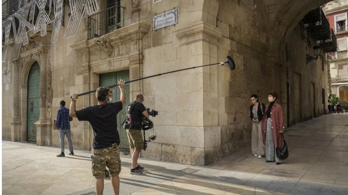 Rodaje de una película en Alicante.