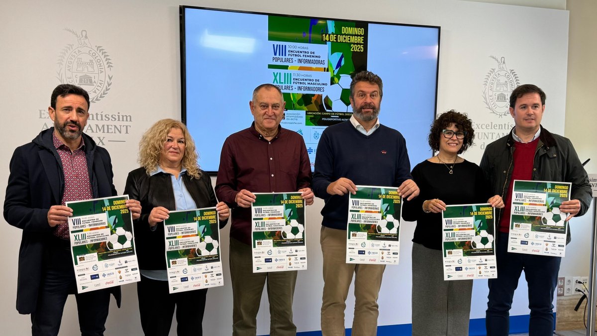 Presentación del partido de fútbol solidario entre 