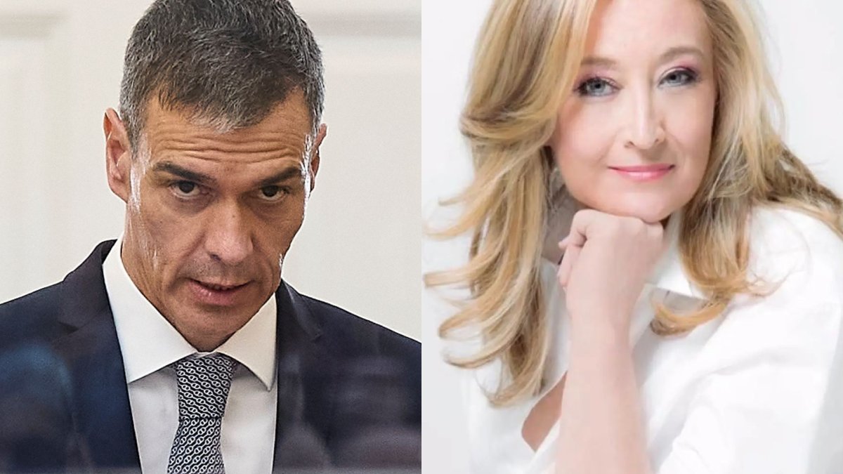 El presidente del Gobierno, Pedro Sánchez y la periodista Elisa Beni