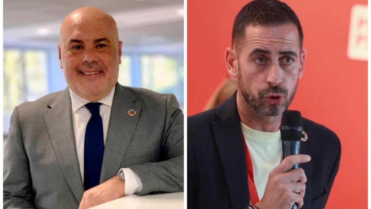 José Vicente Berlanga y el alcalde de Mislata, Carlos Fernández Bielsa