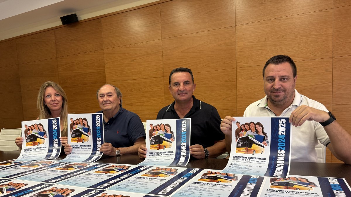 Presentación de la Subvención del Transporte Universitario, Bachiller y FP en La Nucía.