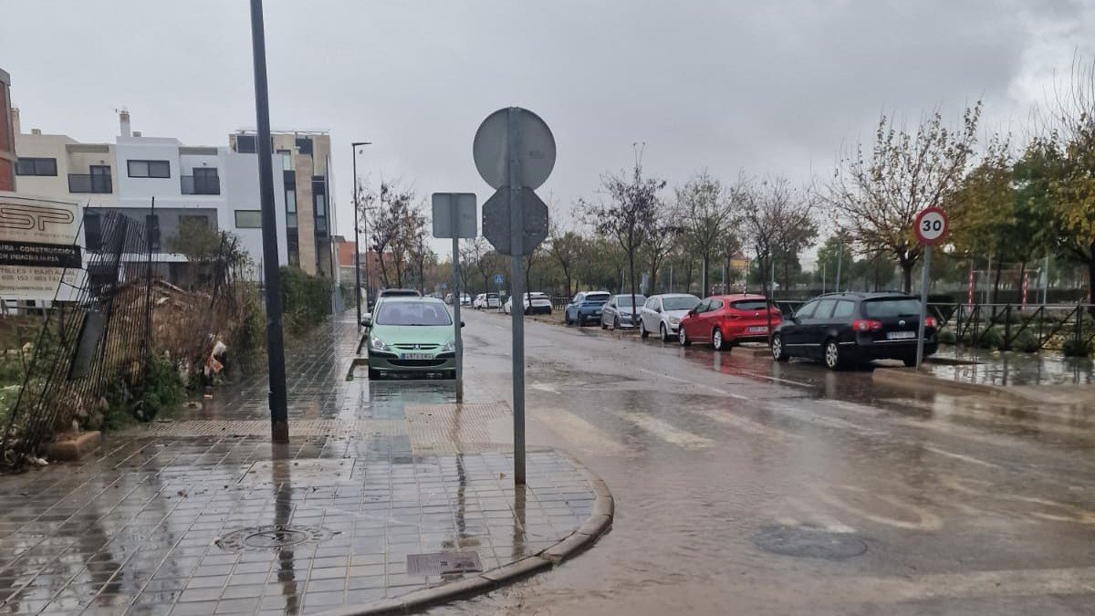 Una de las calles de Albal a primera hora de la mañana de hoy, miércoles.