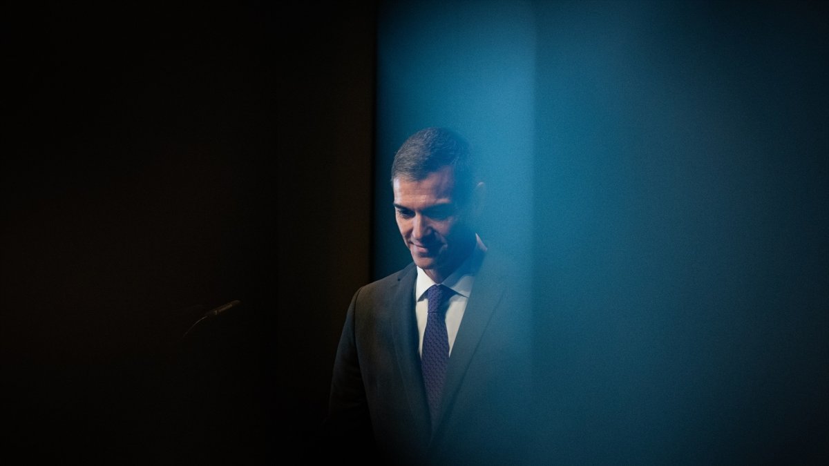 Pedro Sánchez en el acto de 'Avanzando en el Pacto de Estado frente a la Emergencia Climática'.