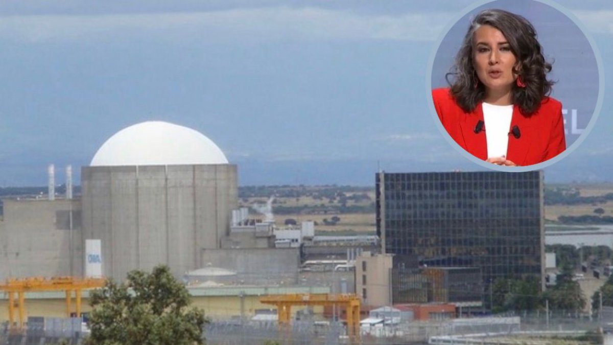 Central nuclear de Almaraz y la candidata de UPEx, Irene de Miguel