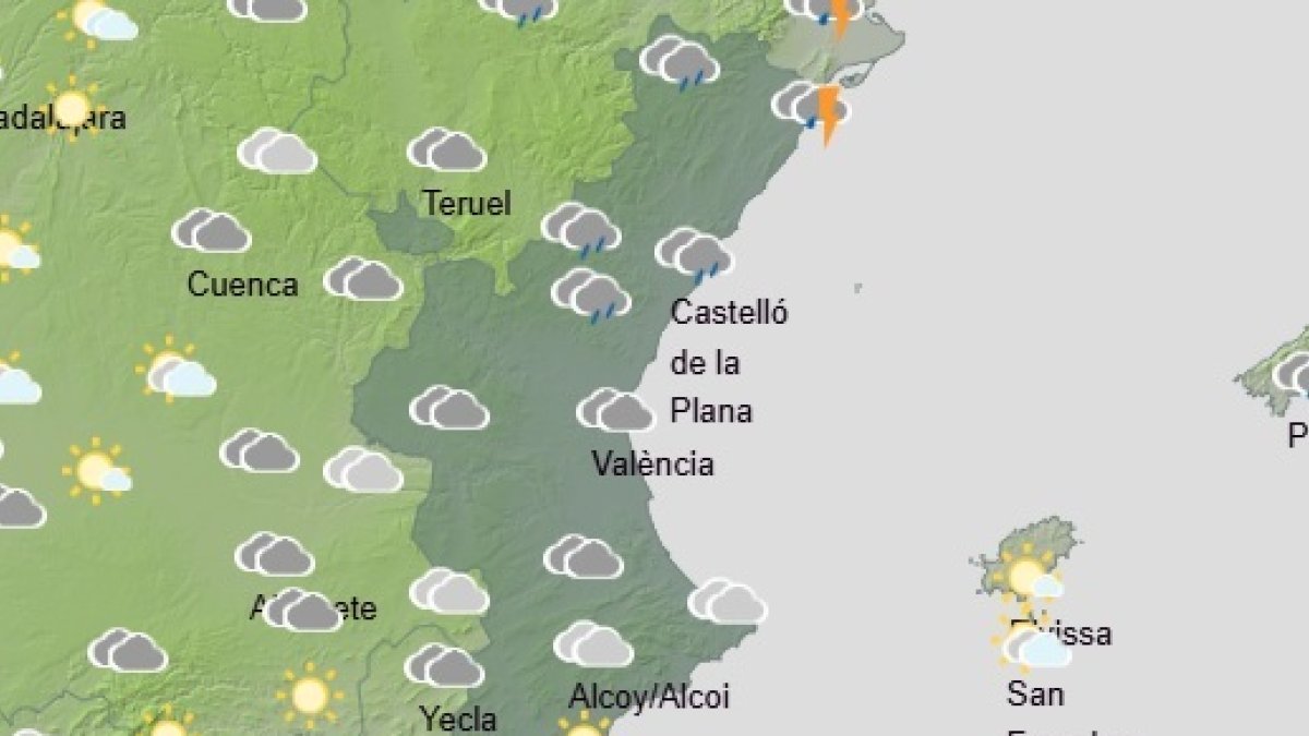 Predicción del tiempo para este viernes 26 de diciembre en la Comunitat Valenciana.