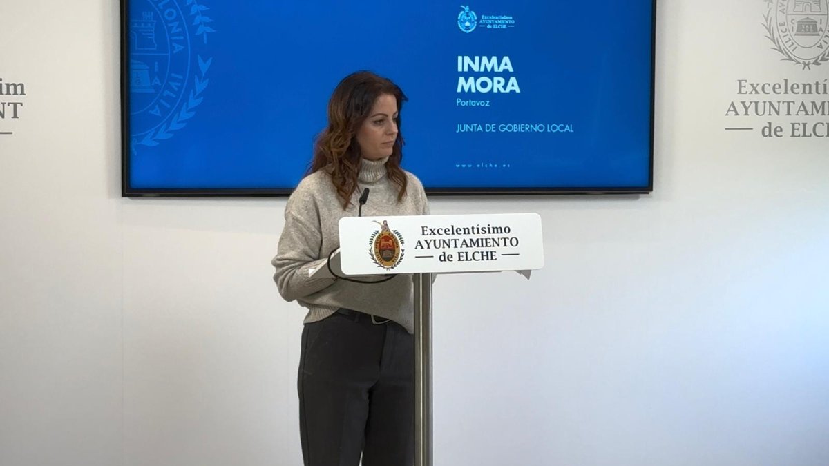 La portavoz del Gobierno municipal de Elche, Inma Mora.