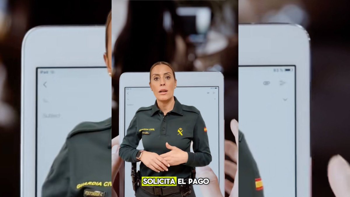 Una agente de la Guardia Civil detalla cómo los estafadores suplantan correos empresariales para solicitar pagos fraudulentos en su vídeo informativo viral.