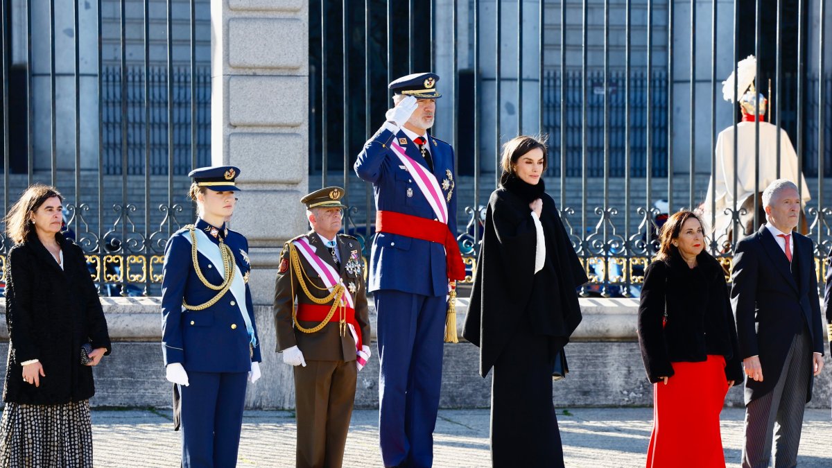 SSMM los Reyes junto a la Princesa de Asturias, en la Pascua Militar 2026