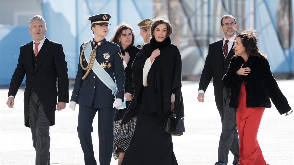 Los Reyes, la Princesa Leonor y Margarita Robles, en la Pascua Militar.