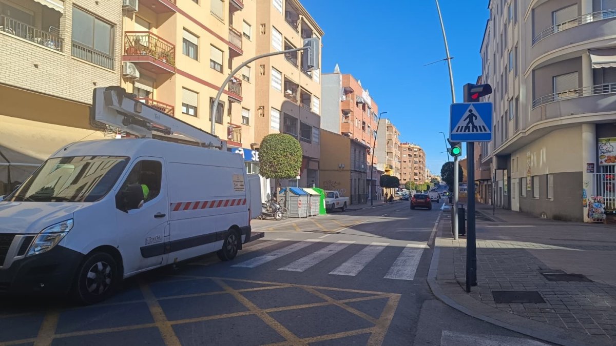 Un cruce peatonal en La Vila Joiosa.