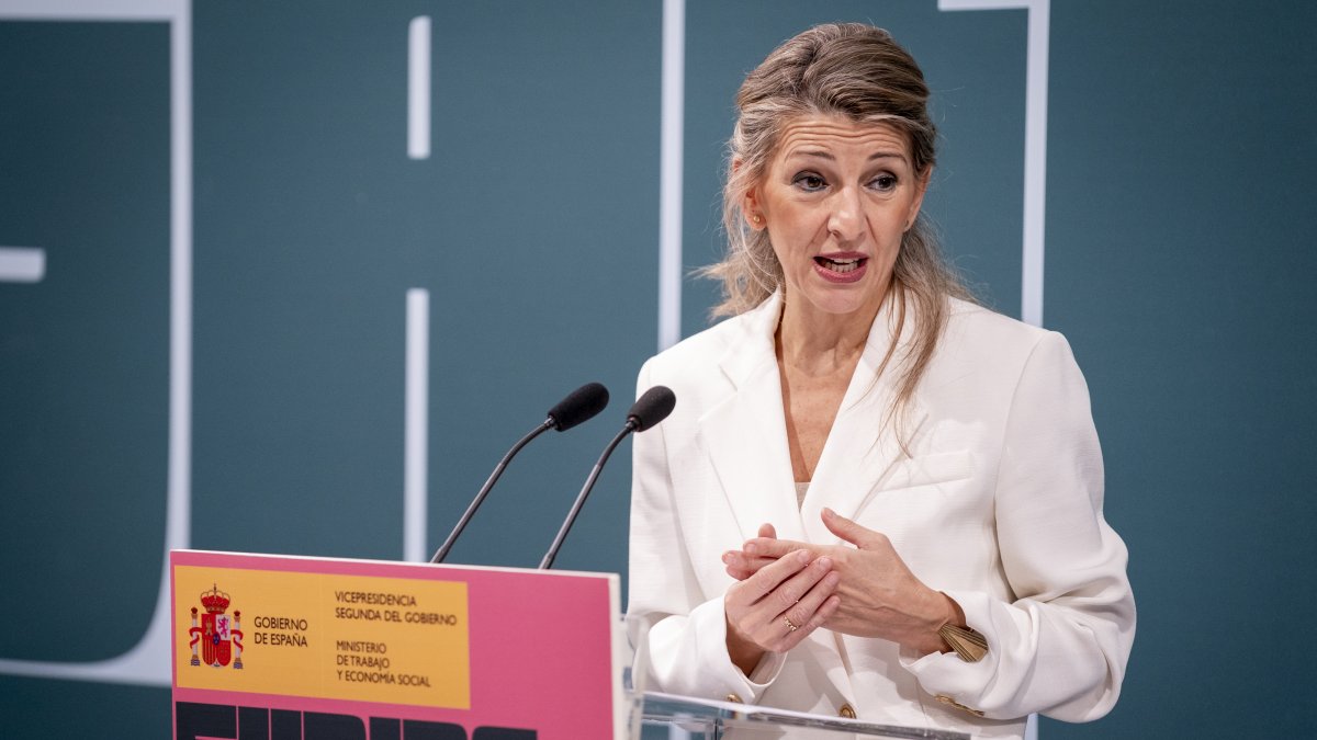 La vicepresidenta segunda y ministra de Trabajo y Economía Social, Yolanda Díaz. 
A. Pérez Meca / Europa Press
12/12/2025