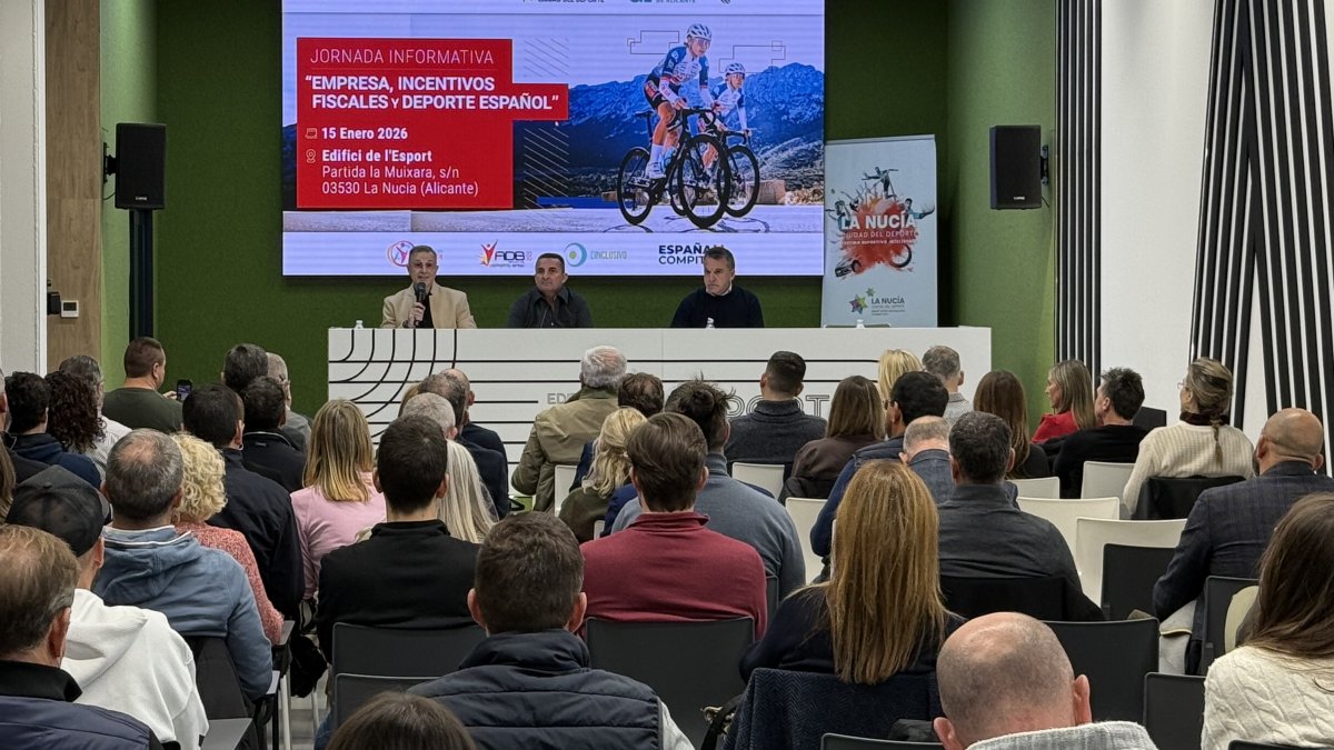 Un momento de la jornada “Empresa, Incentivos Fiscales y Deporte Español” en La Nucía.