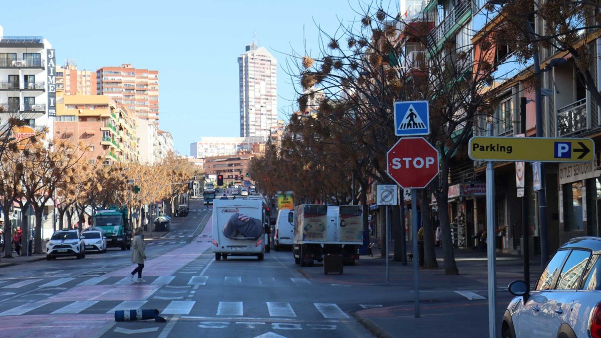 Avenida de Jaime I en Benidorm.