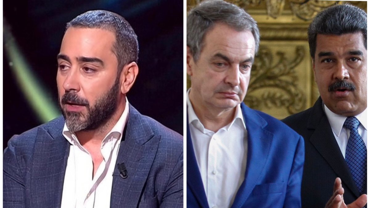 Víctor de Aldama y José Luis Rodríguez Zapatero con Nicolas Maduro