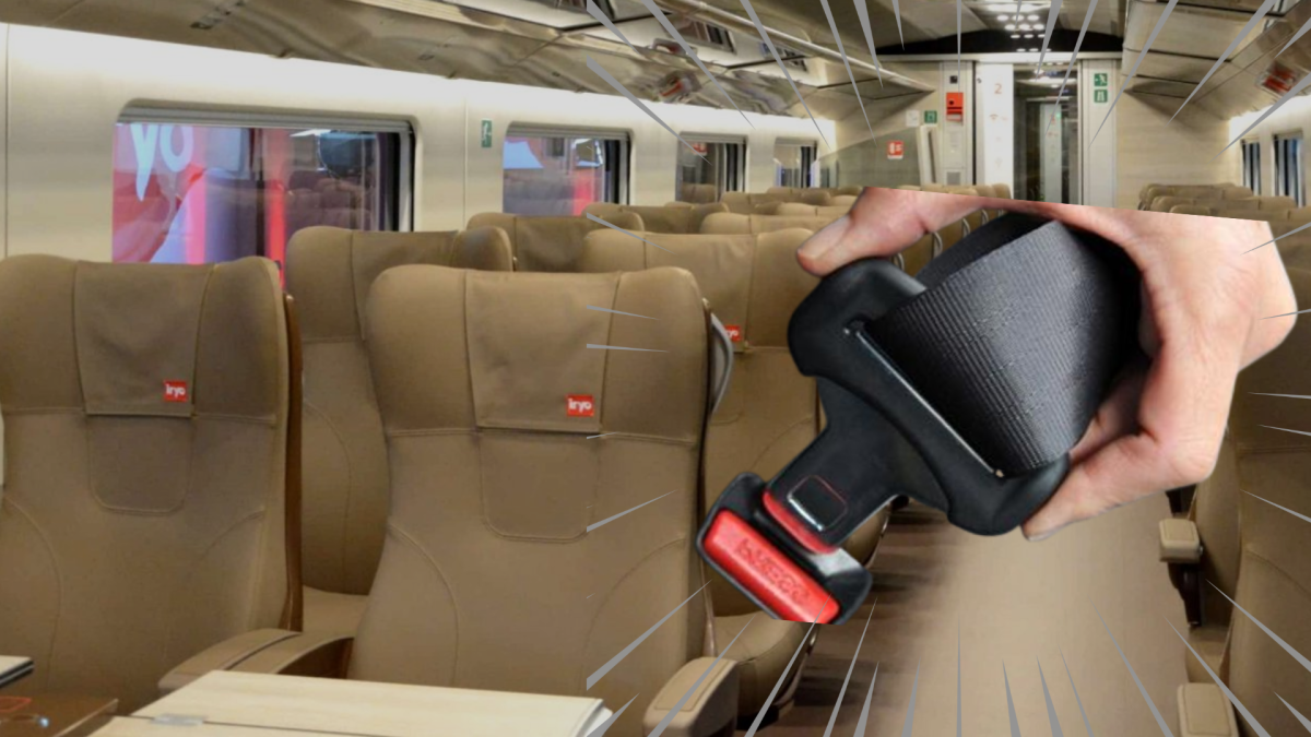 Cinturón de seguridad en trenes