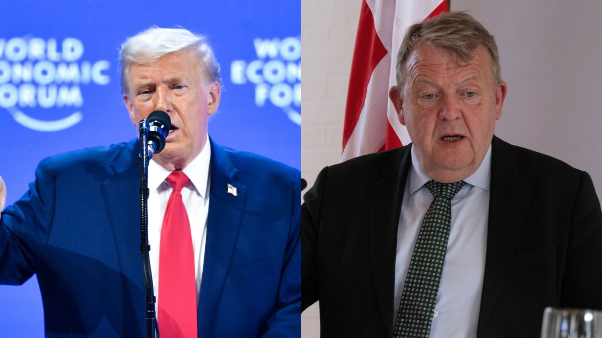 El presidente de Estados Unidos, Donald Trump, y el ministro de Asuntos Exteriores danés, Lars Løkke Rasmussen.