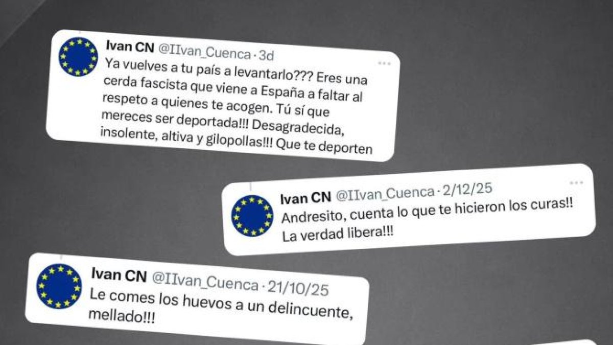 Algunos de los mensajes que el portavoz socialista, Iván Cuenca Navarro, compartía en sus redes sociales