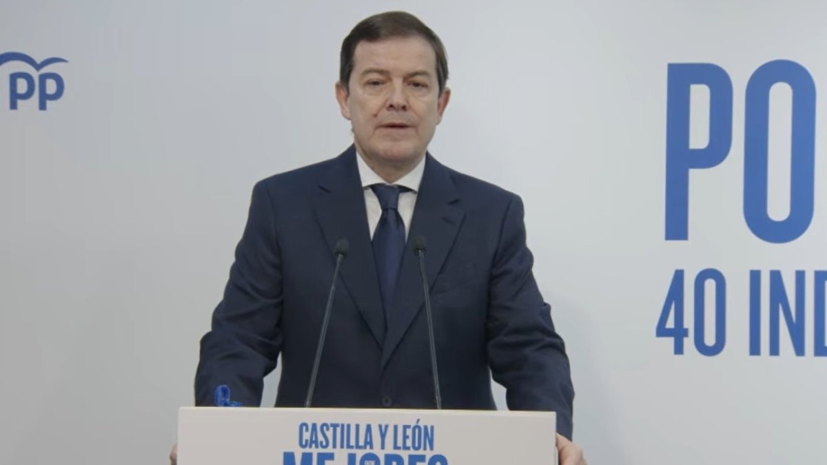 El presidente del PP de Castilla y León, Alfonso Fernández Mañueco