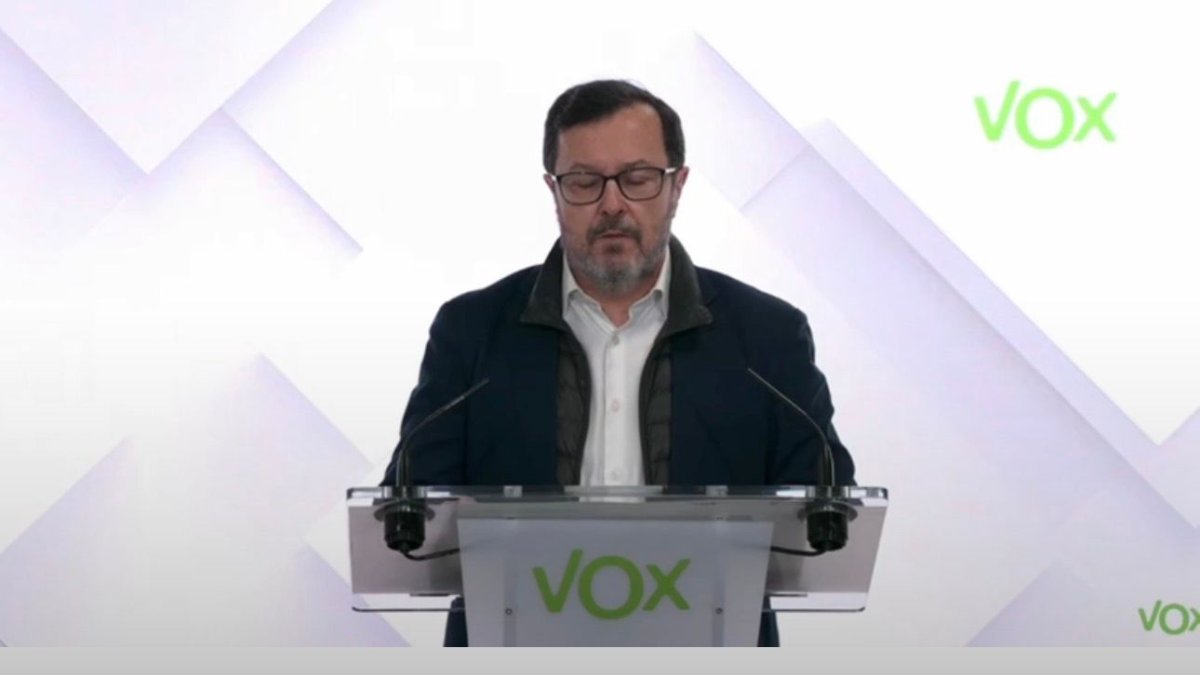 El portavoz nacional de VOX,José Antonio Fúster