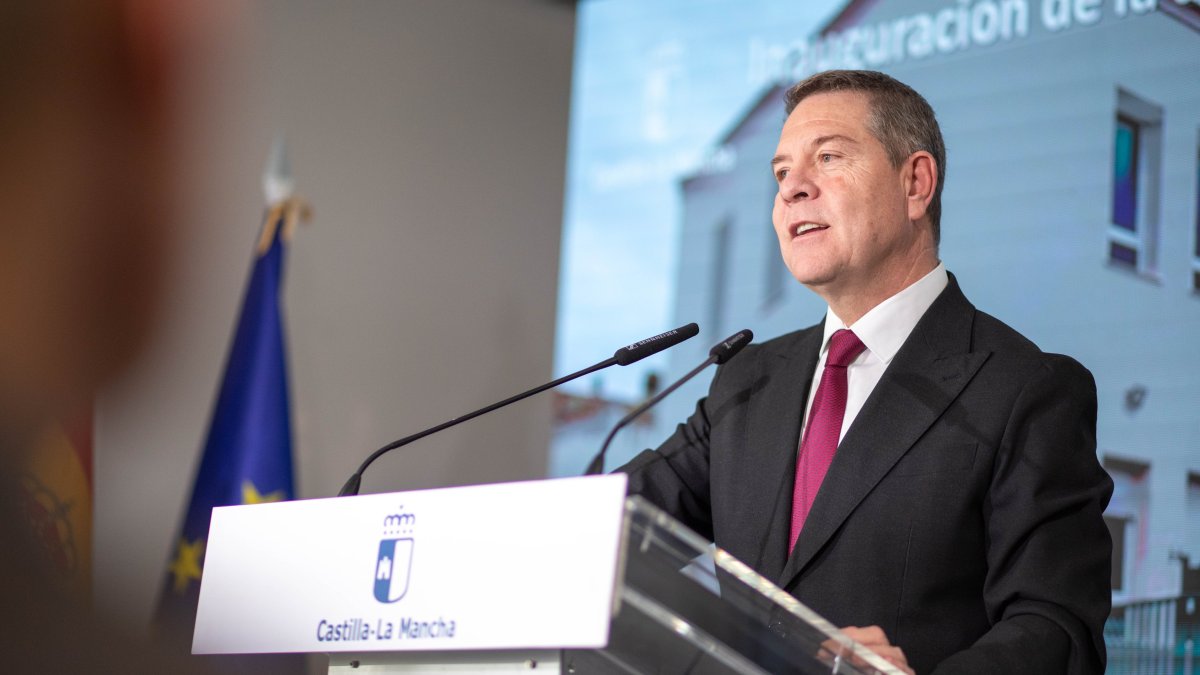(Foto de ARCHIVO)
El presidente de Castilla-La Mancha, Emiliano García-Page, inaugura la ampliación y reforma del Colegio público de Educación Infantil y Primaria ‘Valdemembra’. 12/1/2026