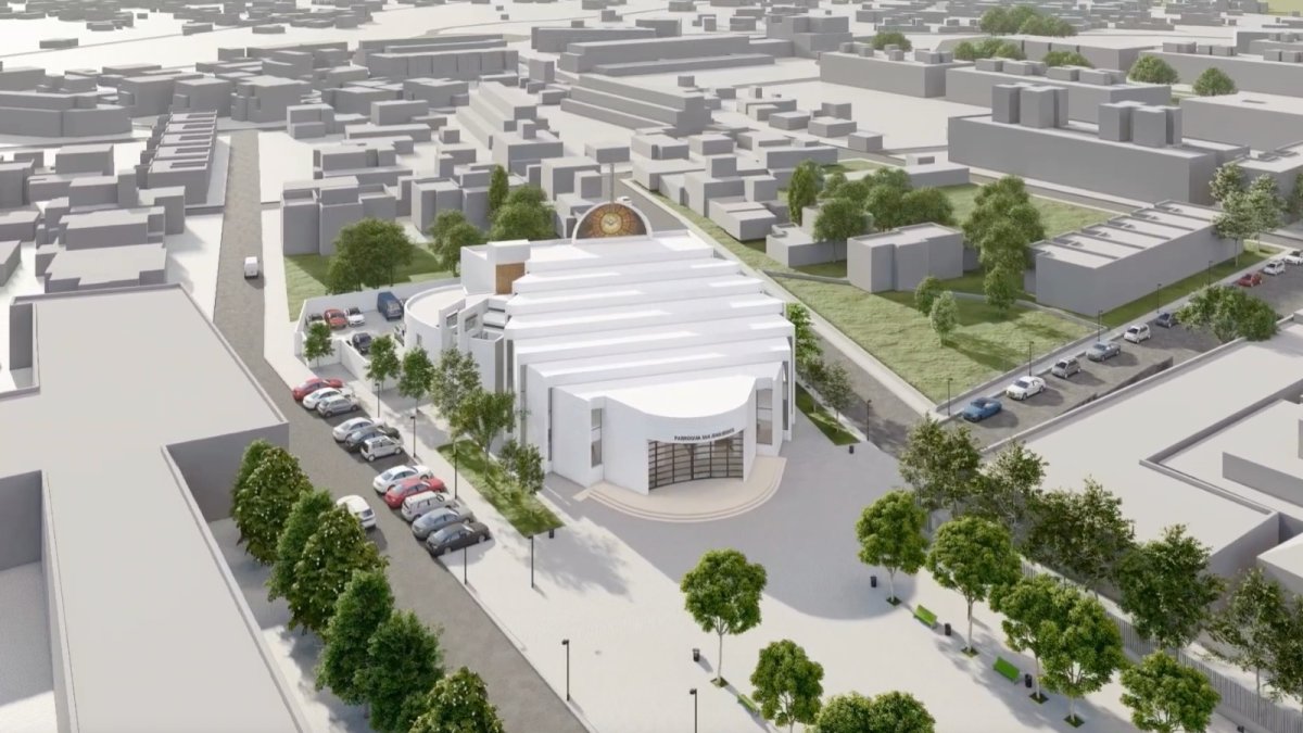 Imagen virtual del futuro templo de San Juan Bosco, en la zona de La Marxadella de Torrent.