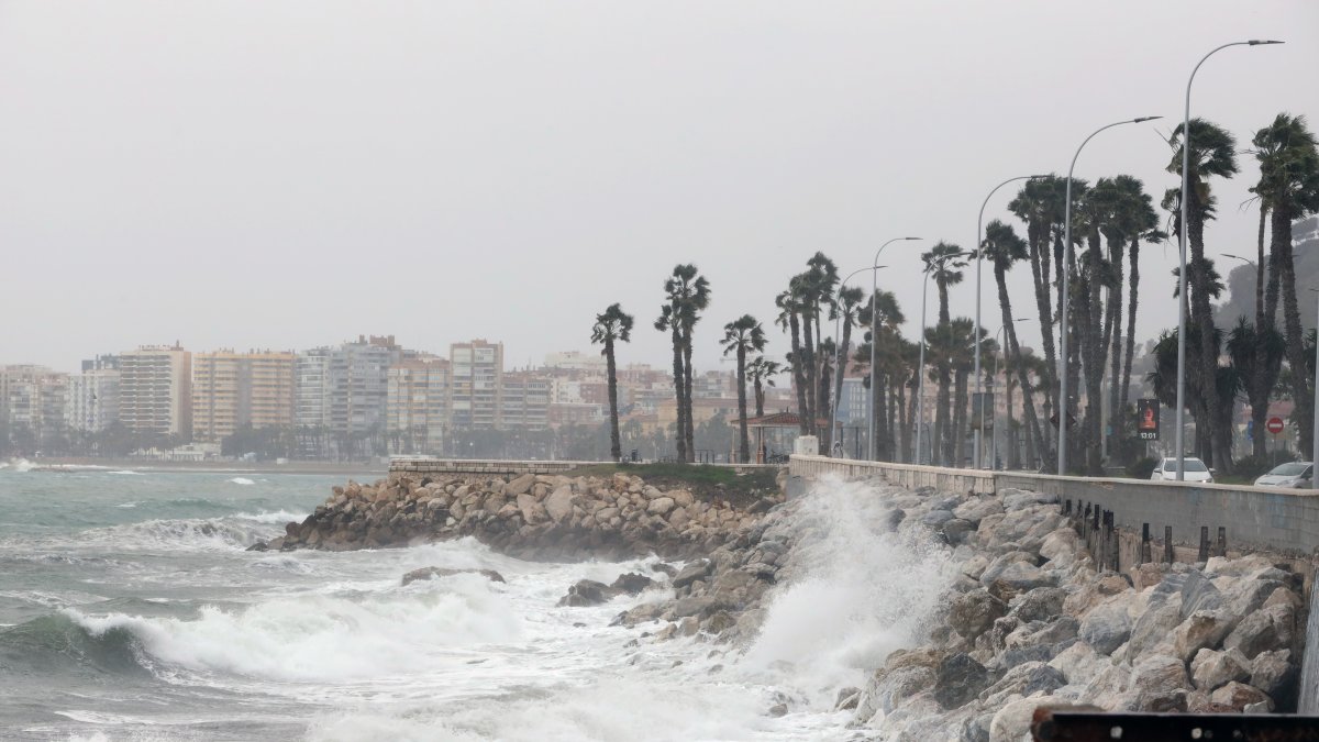 Imágenes del paso de la borrasca Joseph por Málaga.