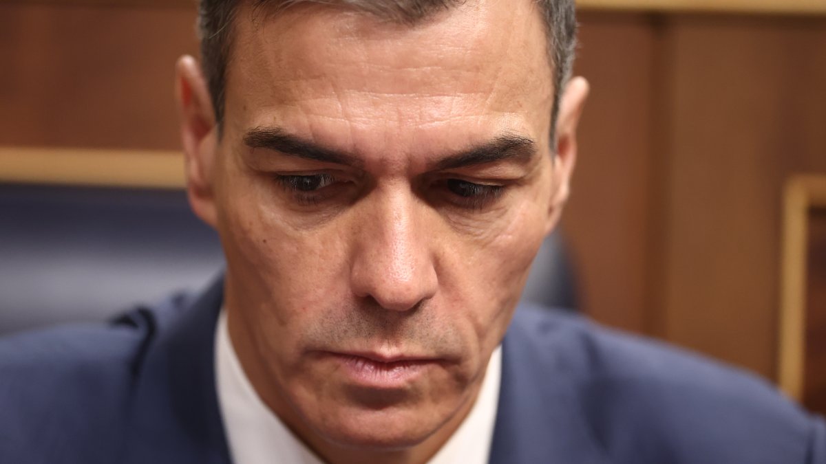 El presidente del Gobierno, Pedro Sánchez, durante una sesión en el Congreso de los Diputados.