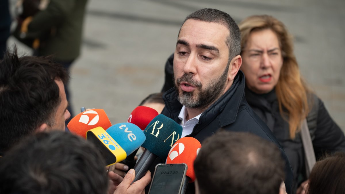 Víctor de Aldama a la salida de la Audiencia Nacional.