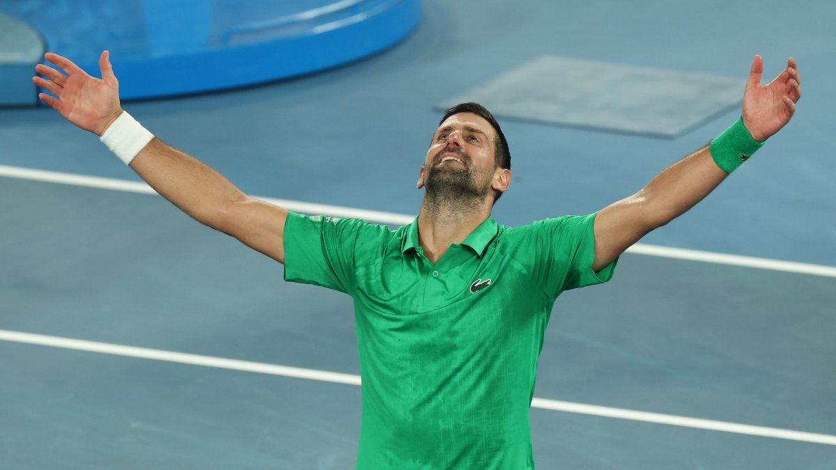 Djokovic tras ganar a Sinner en Australia. (Photo by Phil Walter/Getty Images)