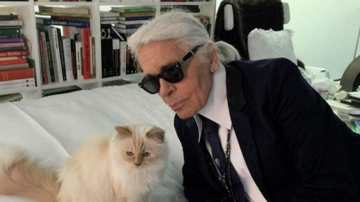 Choupette, con Karl Lagerfeld.