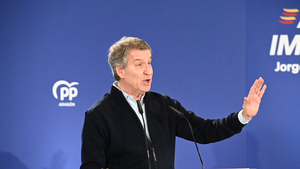 El presidente del PP, Alberto Nuñez Feijóo