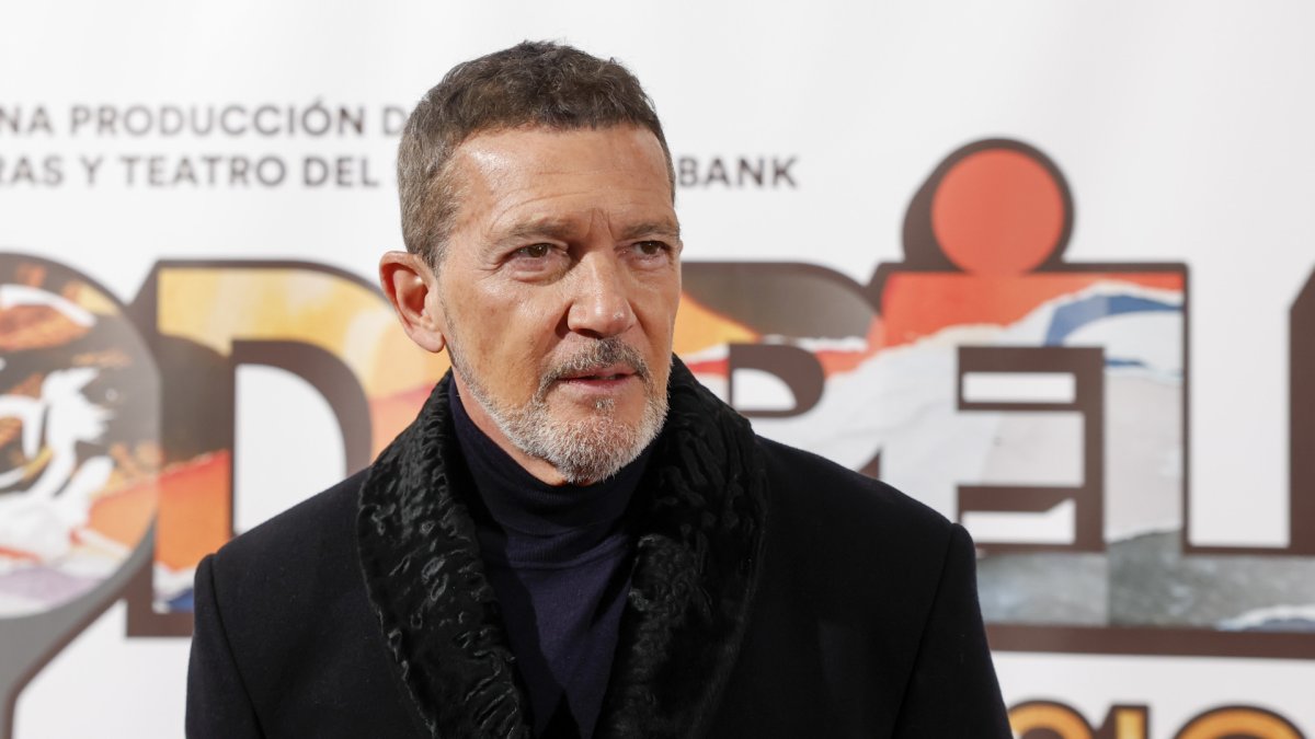 Antonio Banderas en la premier del musical Godspell.
