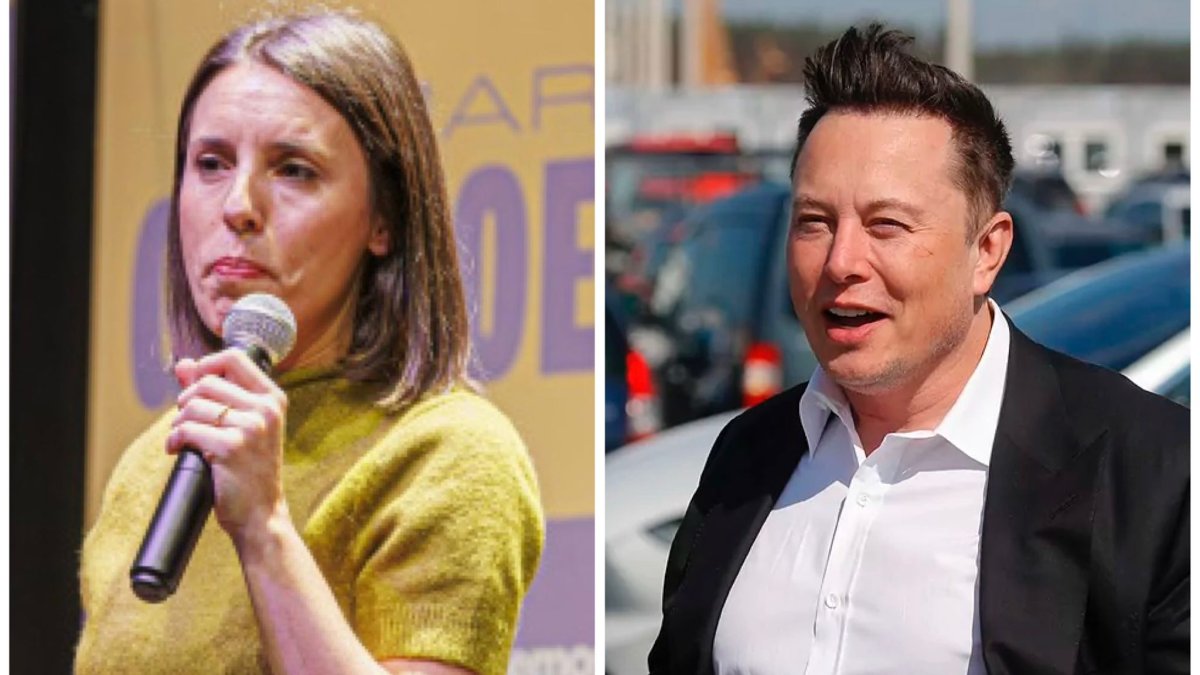 La dirigente de Podemos, Irene Montero, y el dueño de X y Tesla, Elon Musk