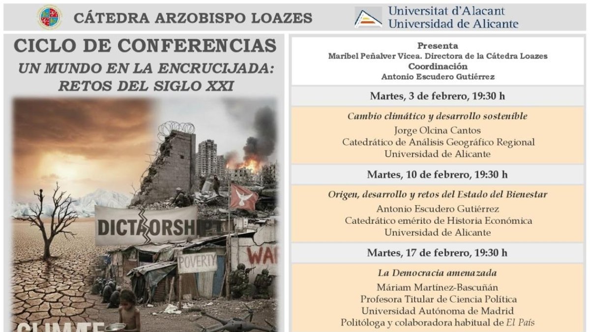 Cartel del ciclo 'Un mundo en la encrucijada'.