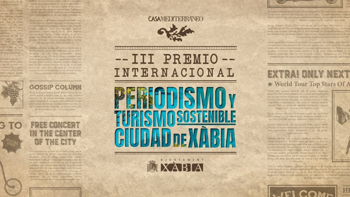 Cartel del tercer premio internacional de Periodismo y Turismo Sostenible