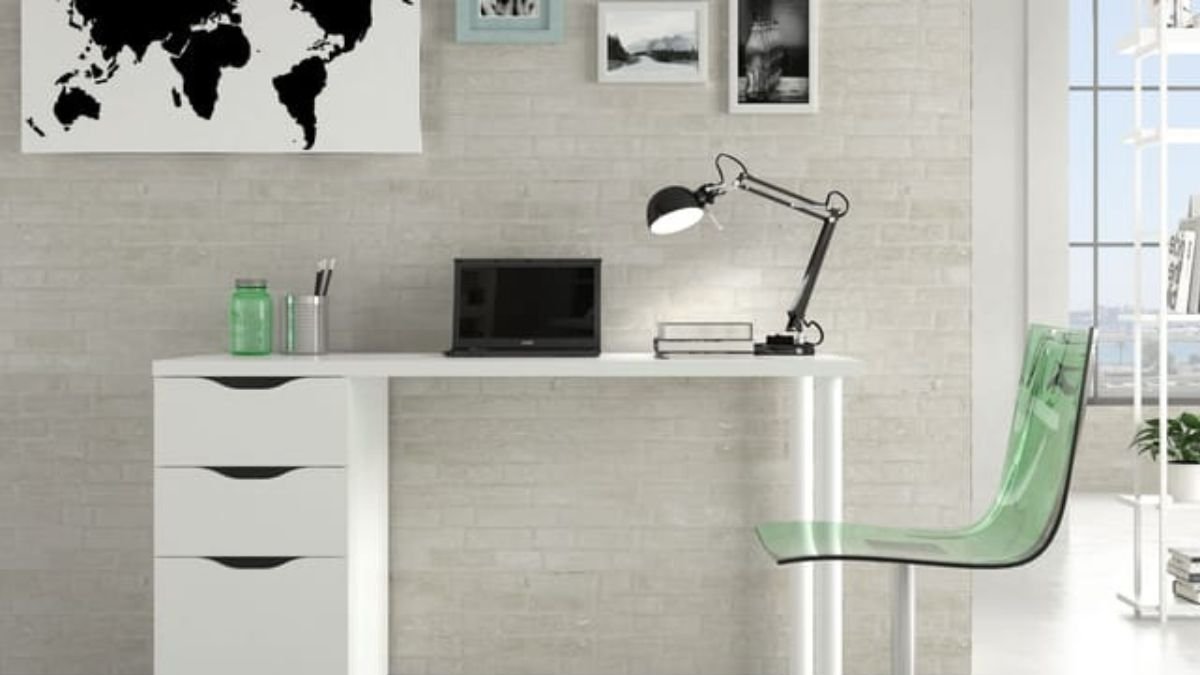 Escritorio Athena blanco – 138 x 60 x 74 cm