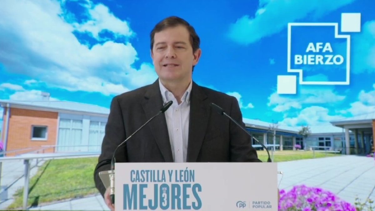 El Presidente del PP de Castilla y León y candidato a la reelección como presidente de la Junta, Alfonso Fernández Mañueco
