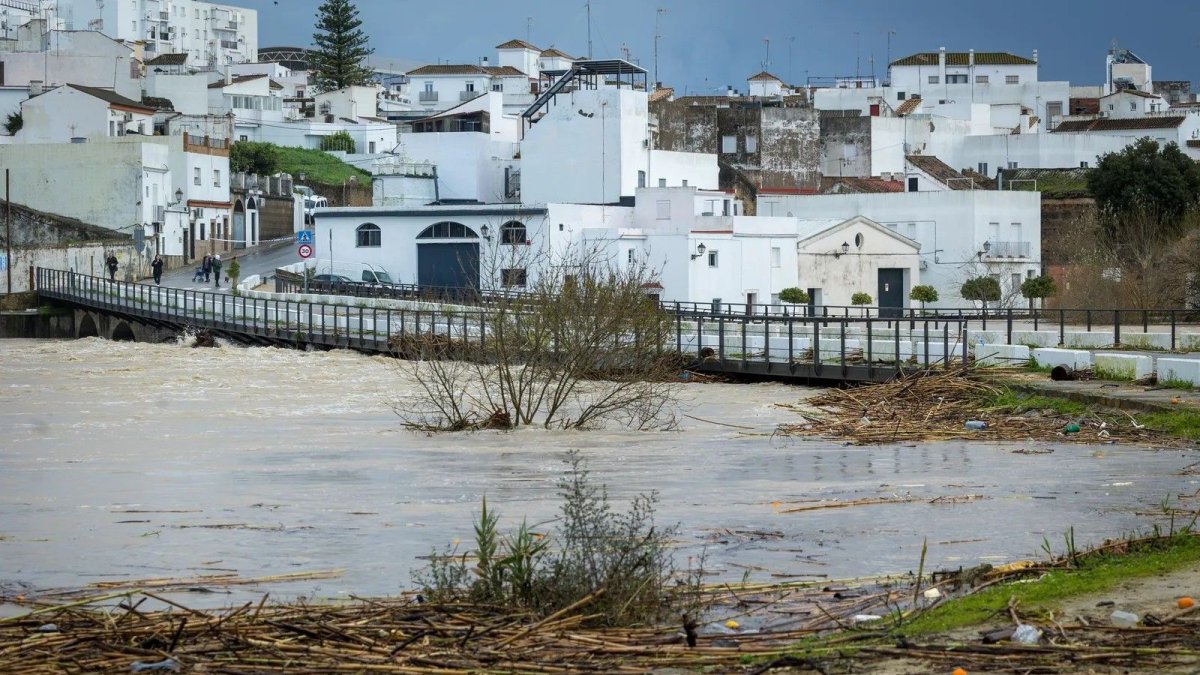 Arcos de la Frontera con las inundaciones sufridas