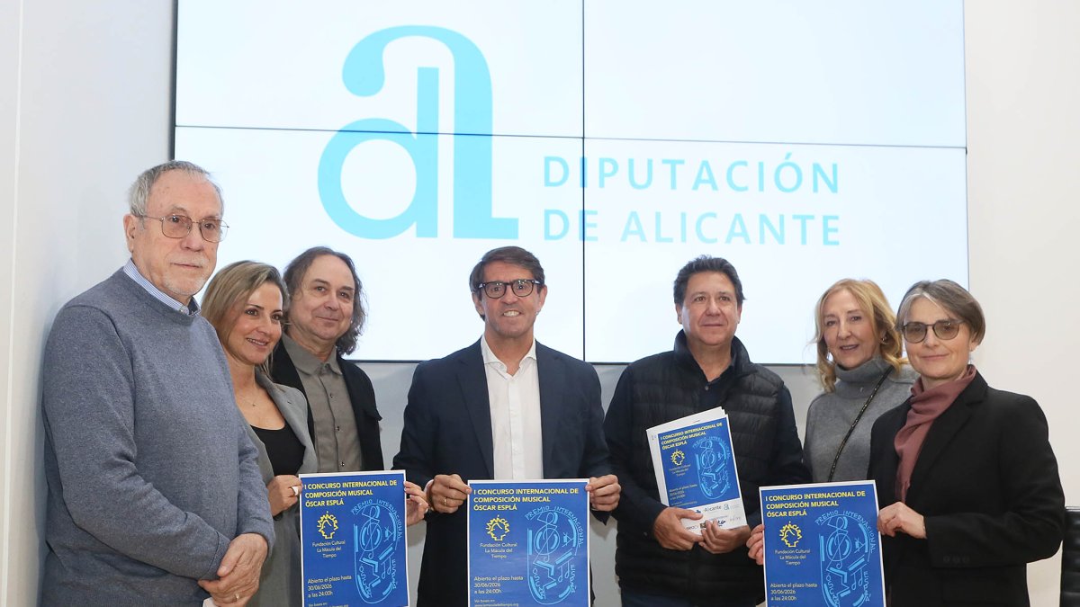 Presentación del premio de composición musical Oscar Esplá en Alicante.