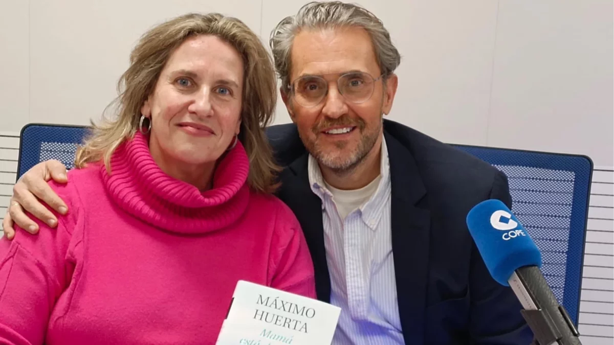 Máximo Huerta y Cristina, en los estudios de COPE.