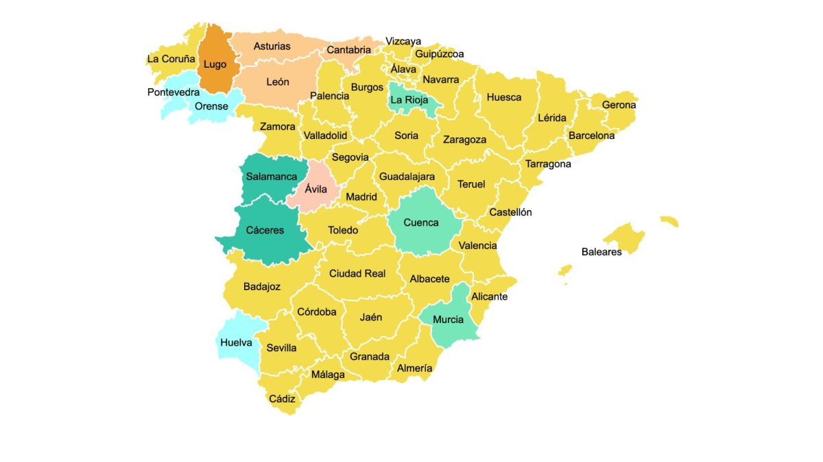 La visualización provincial permite identificar de un vistazo dónde determinados apellidos tienen mayor peso relativo, reflejando patrones históricos y migraciones interiores en España.