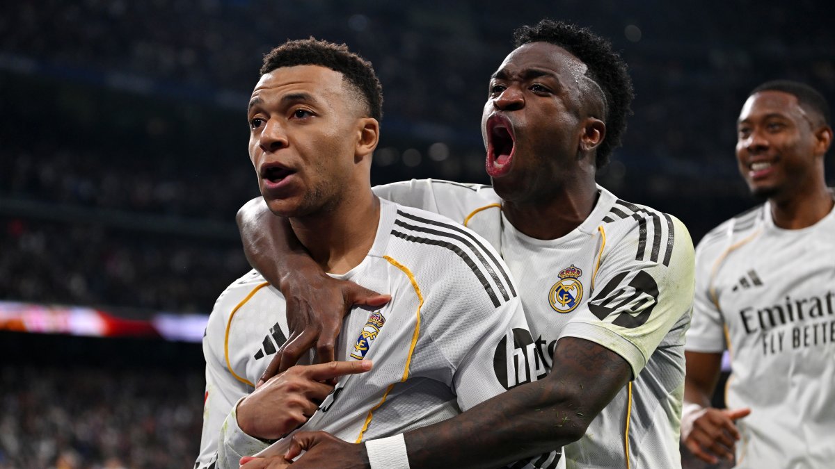 Real Madrid se encomienda a Kylian Mbappé y Vinicius Jr para dormir líder (Photo by Denis Doyle/Getty Images)