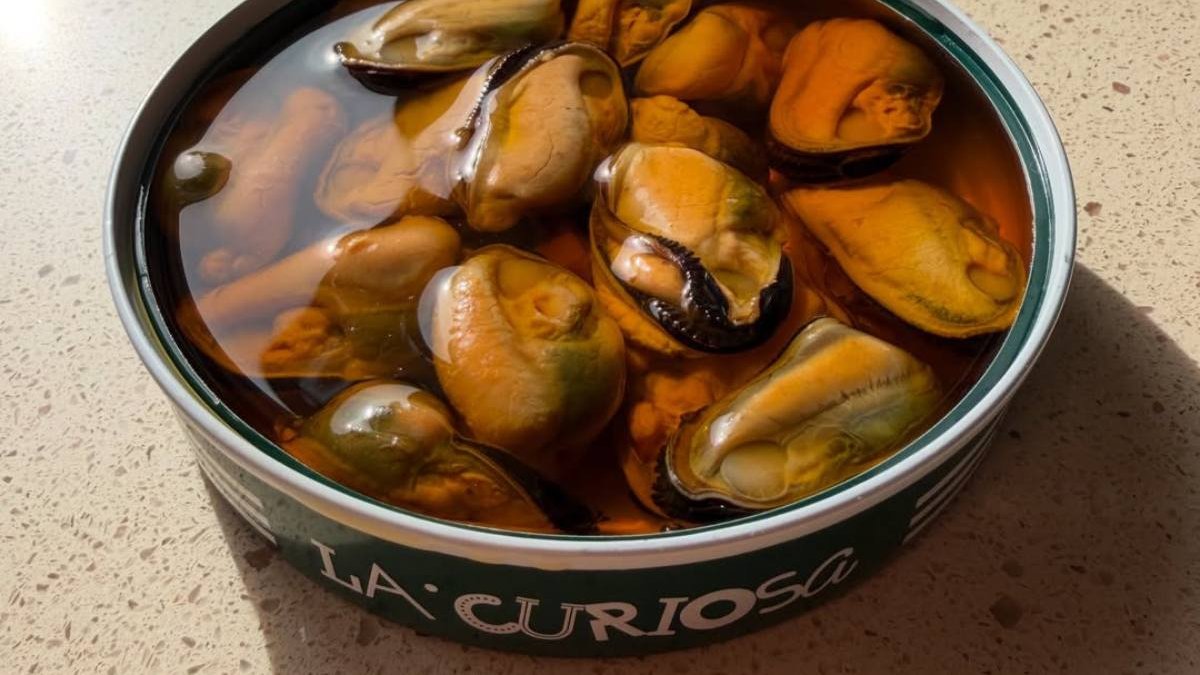 Mejillones en escabeche recién abiertos: el calibre de las piezas y la densidad del líquido son claves para valorar la calidad de una conserva.