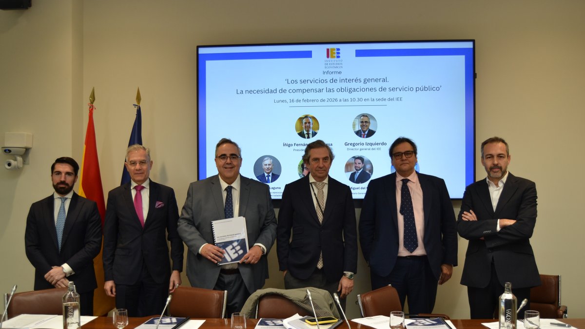 IEE pide compensar a las empresas por los servicios de interés general, que costarían 3.900 millones al año.
REMITIDA / HANDOUT por INSTITUTO DE ESTUDIOS ECONÓMICOS
16/2/2026