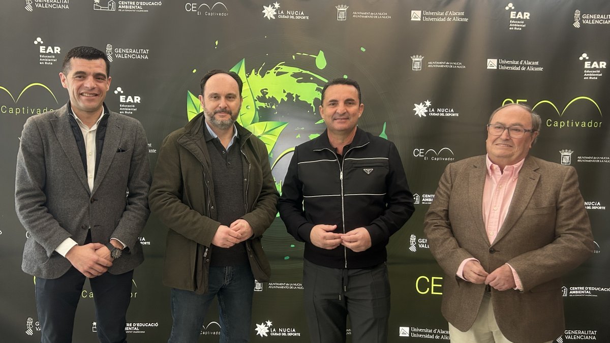 Jorge Blanco, Miguel Ángel Ivorra, Bernabé Cano y Pedro Lloret, firmantes del convenio.